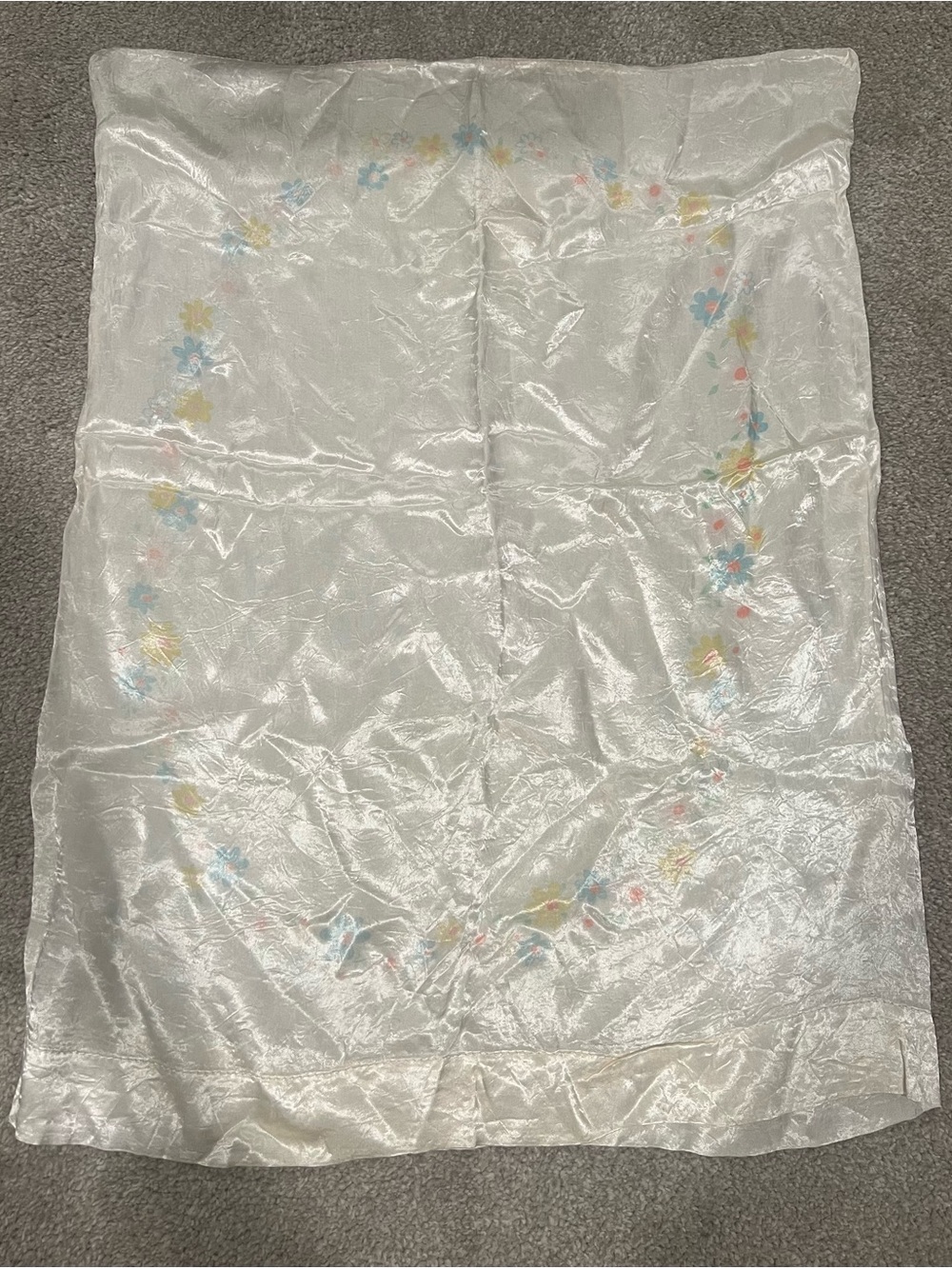 Vintage Floral Satin Pillowcase